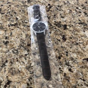 NEW brown genuine leather watch